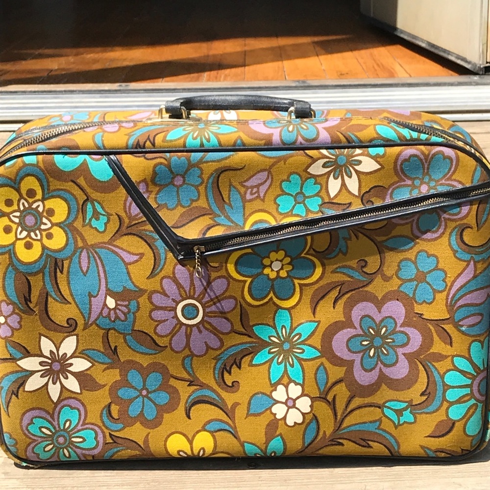 1970’s floral suitcase
